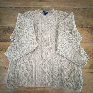 J. Crew Men's Cable Knit Sweater - Beige